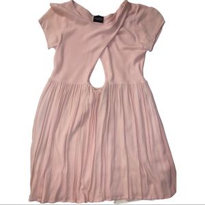 Pink Cutout Babydoll Dress
